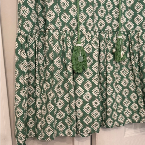 Block Print Ruffle Sleeve Mini Dress - Picture 6 of 6